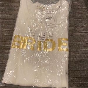Brand new Express OneEleven Bride muscle tank